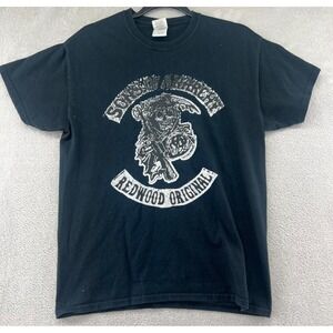 Sons of Anarchy Shirt Mens Medium Short Sleeve Black Tee Redwood Original